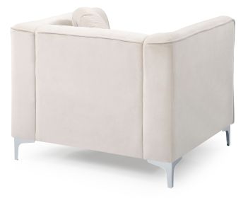 Contemporary Ivory Sloped Armchair