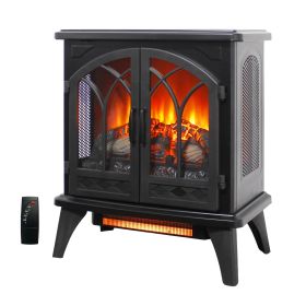 24 inch 3D Flame Electric Infrared Quartz Fireplace Stove with remote control